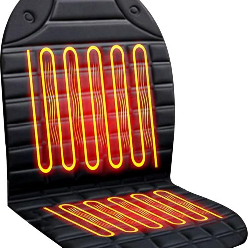 Heated Seat Covers, Fast Heating Heated Seat Warmer High-Low Heating Settings, UL Listed,Black,Upgrade., LT0614