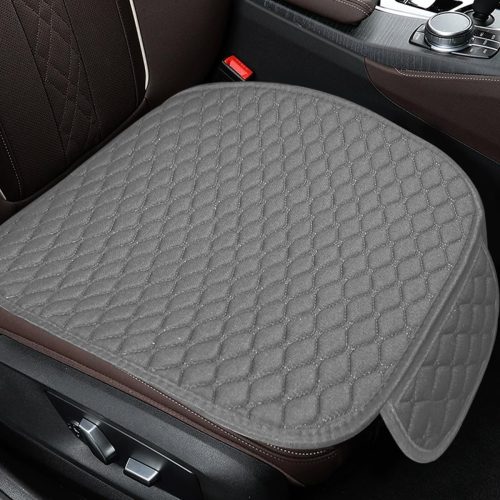 Car Seat Cover, Comfortable Anti-Slip  Auto Front Seat Protector, Breathable Seat Bottom Cushion Pad with Storage Pocket, Universal Vehicle Interior Accessory for SUV Truck (Grey)