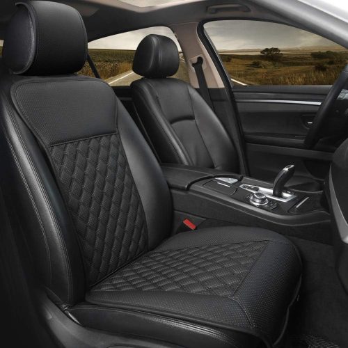 Car Seat Cover,Breathable Universal PU Front Car Seat Protector,Non-Wrapped Bottom with Backrest